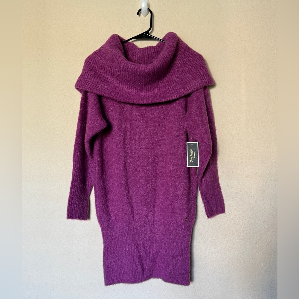 NWT Juicy Couture Plum Turtleneck  Sweater Dress.. Size XS